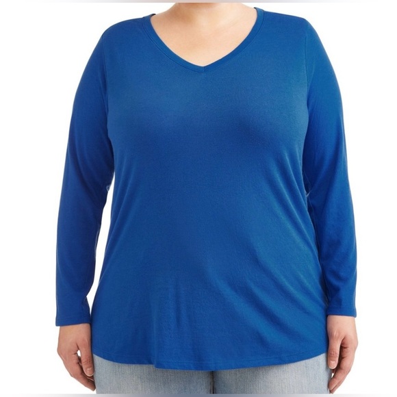 NWOT Terra & Sky Women’s Plus Size Long Sleeve V-Neck T-Shirt Size 2X - Picture 2 of 7